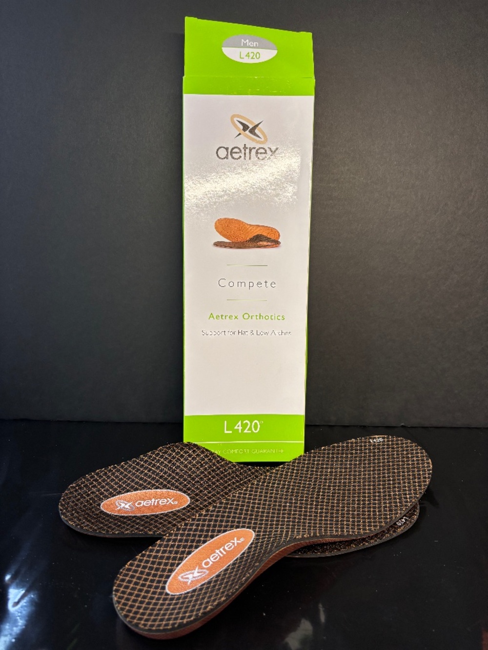 Aetrex L420 Orthotic Insoles Men’s 11 (EU 44.5) Arch Support Comfort Insert